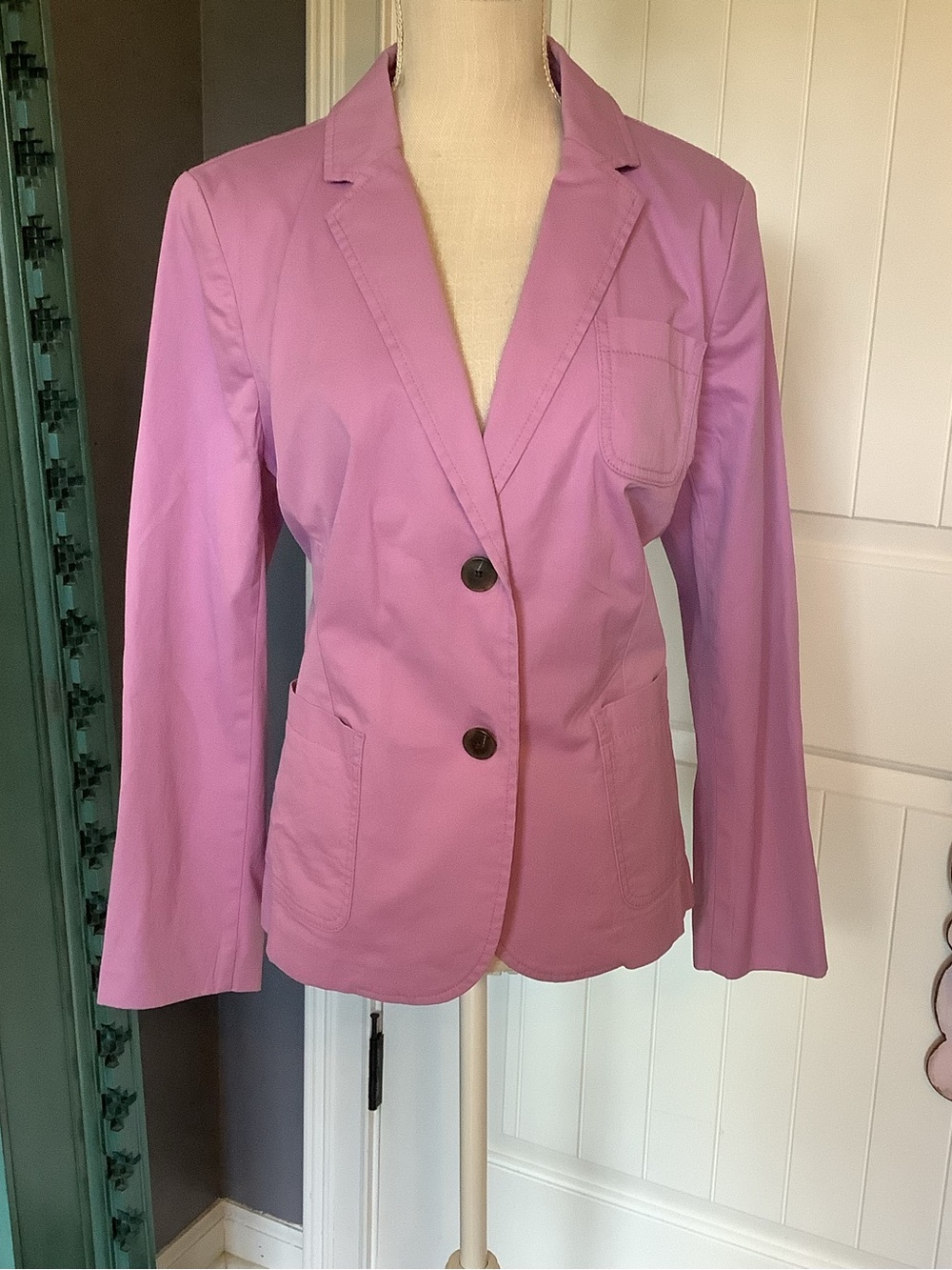 Talbots Lilac Pink Two-Button Tailored Blazer